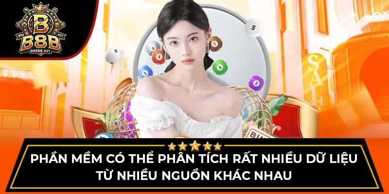 Phần mềm có thể phân tích rất nhiều dữ liệu từ nhiều nguồn khác nhau